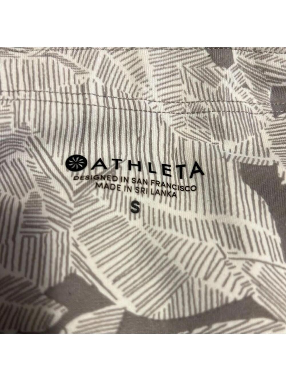 Athleta Printed Capri Leggings Mesh Panels High Rise Women's Athletic Crop - Picture 9 of 9